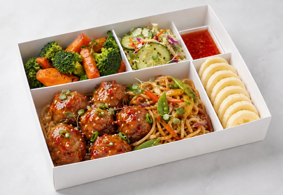 Sweet-Chili Turkey Meatballs Office Lunch