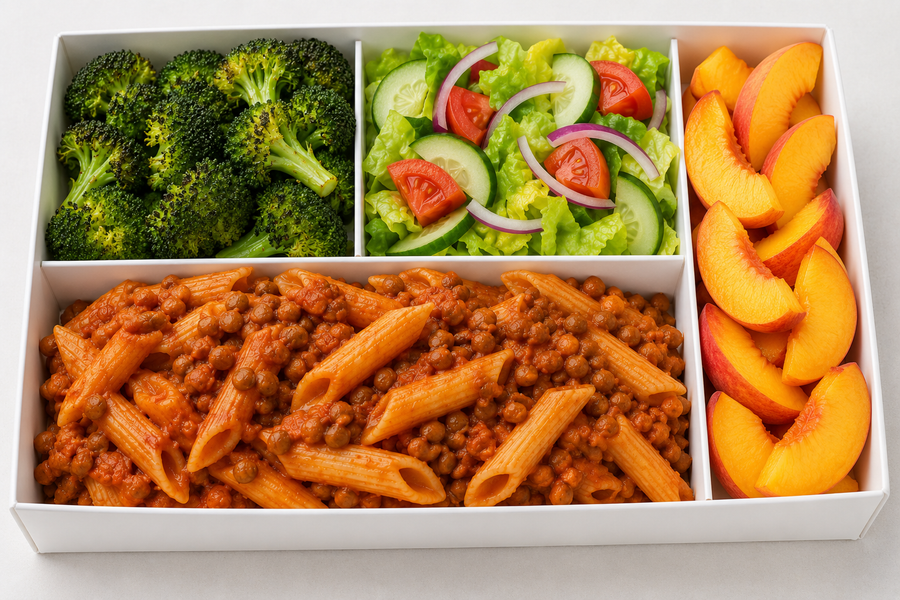 Lentil Marinara Pasta Bowl