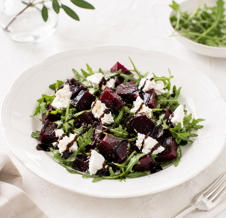 roasted beet & goat cheese salad