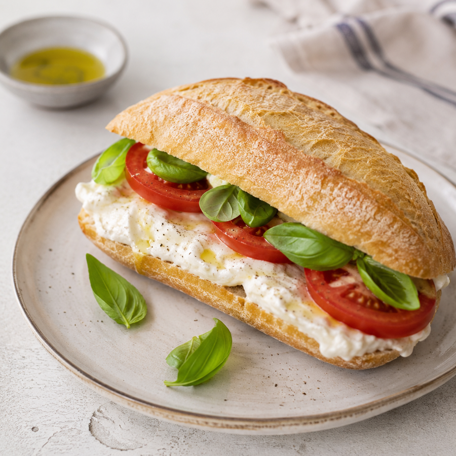 Burrata & tomato panini