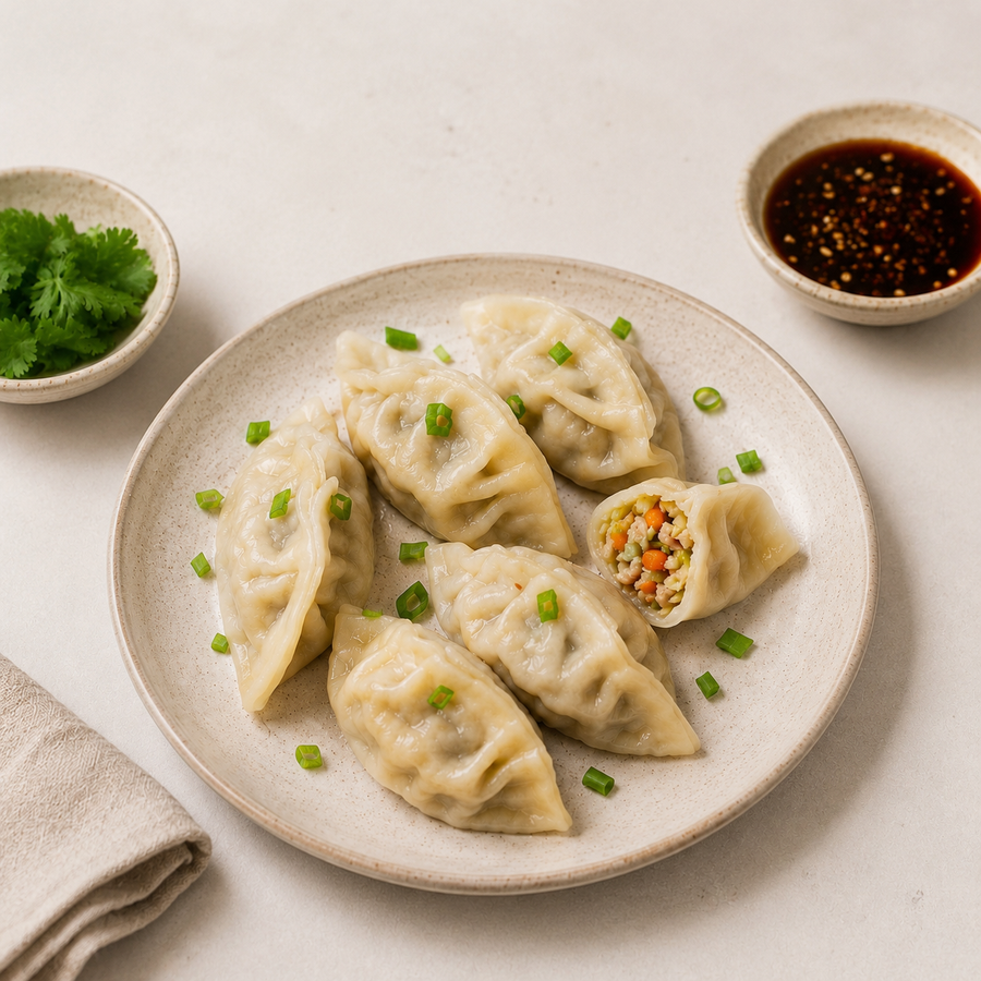 Chicken & vegetable dumplings (non-spicy)