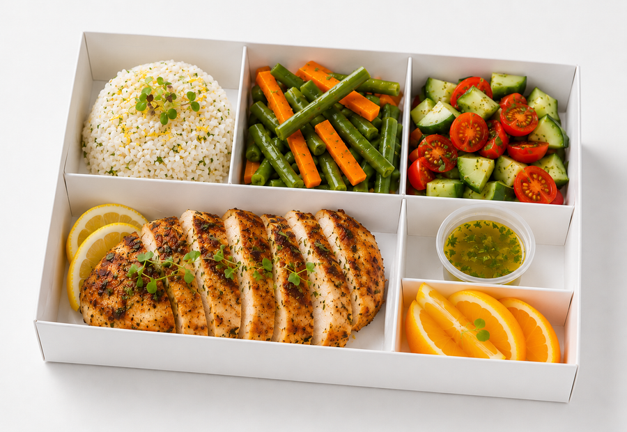 Lemon-Herb Chicken Office Lunch
