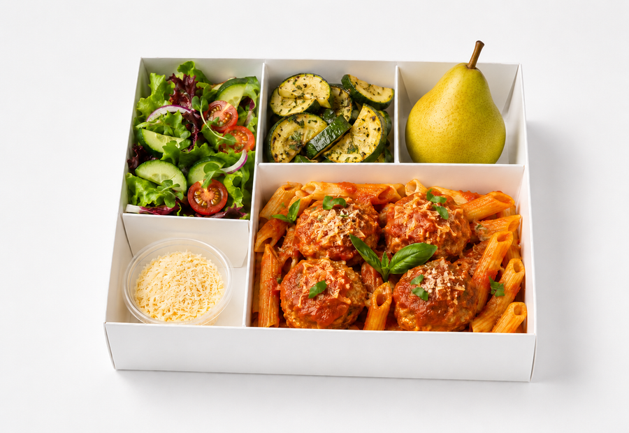 Turkey Meatballs Marinara Office Lunch