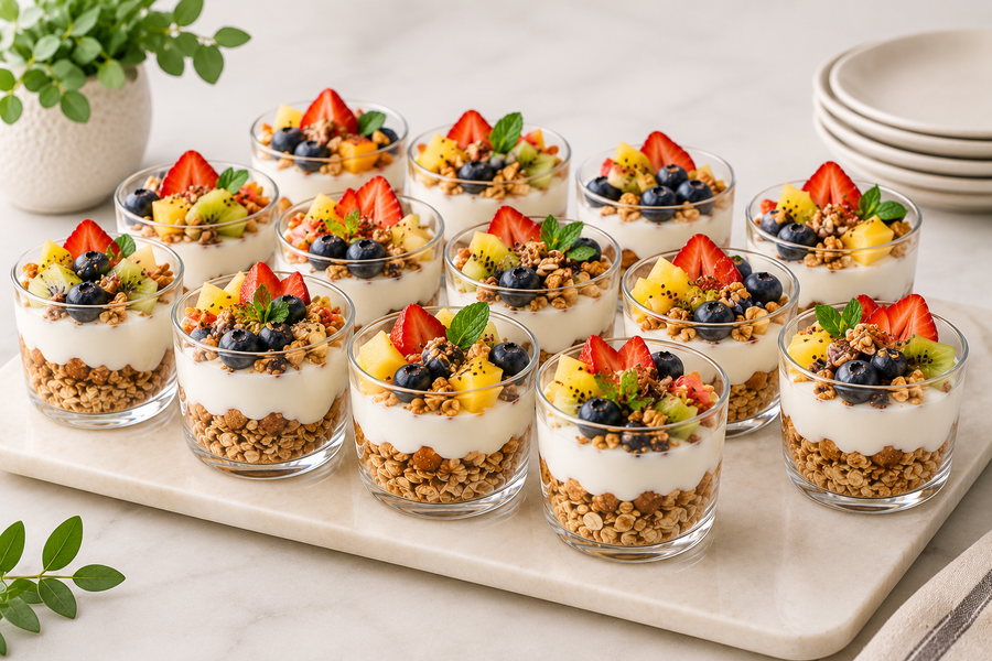 Yogurt, Fruit & Granola Parfait