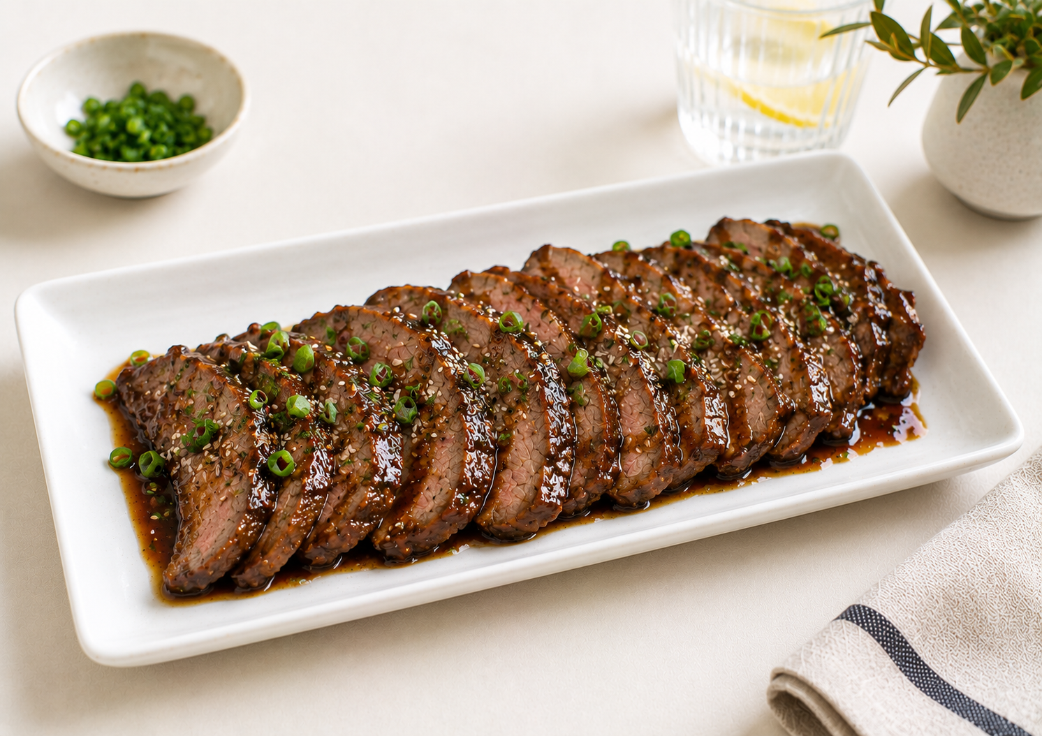 Bourbon Soy Glazed Tri-Tip