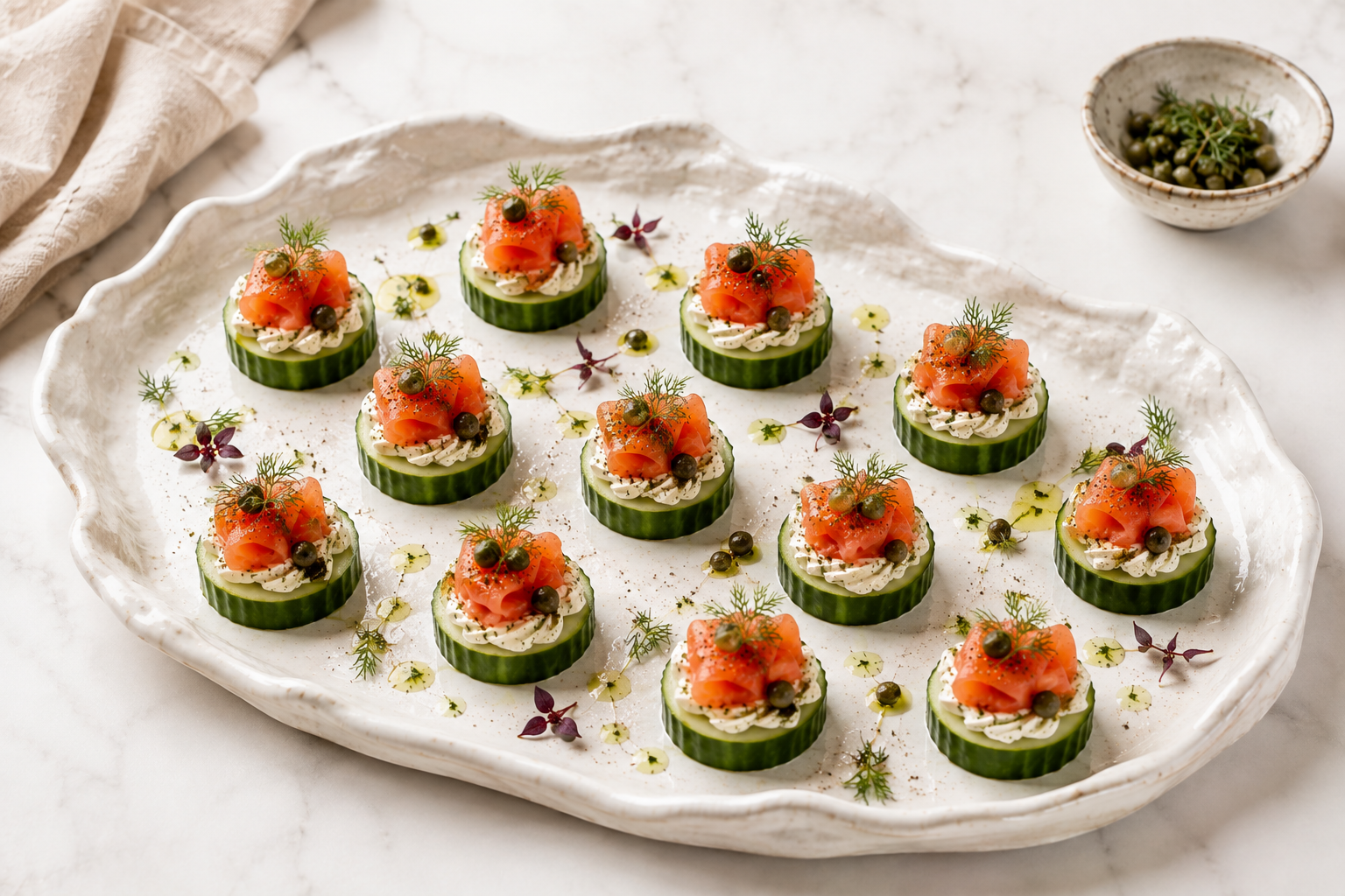 Smoked Salmon Cucumber Bite