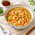 Udon soup with shrimp (spicy or mild)