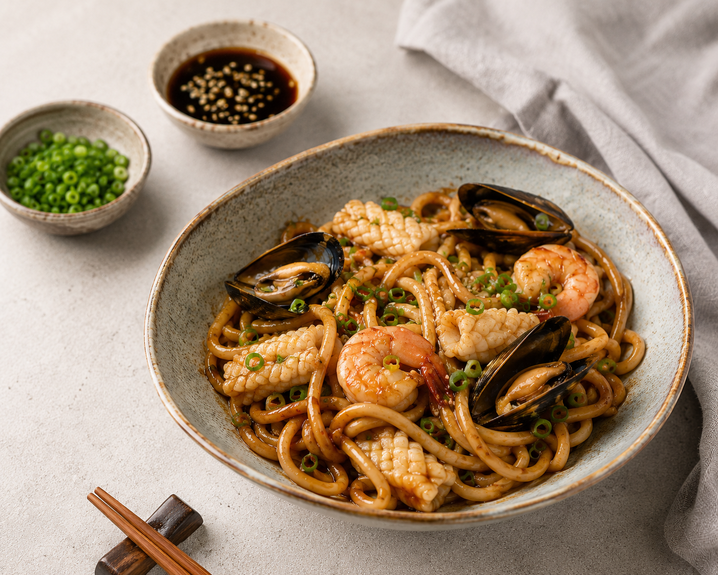 Seafood noodles
