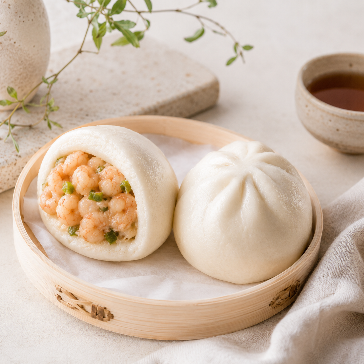 Shrimp Bao Buns