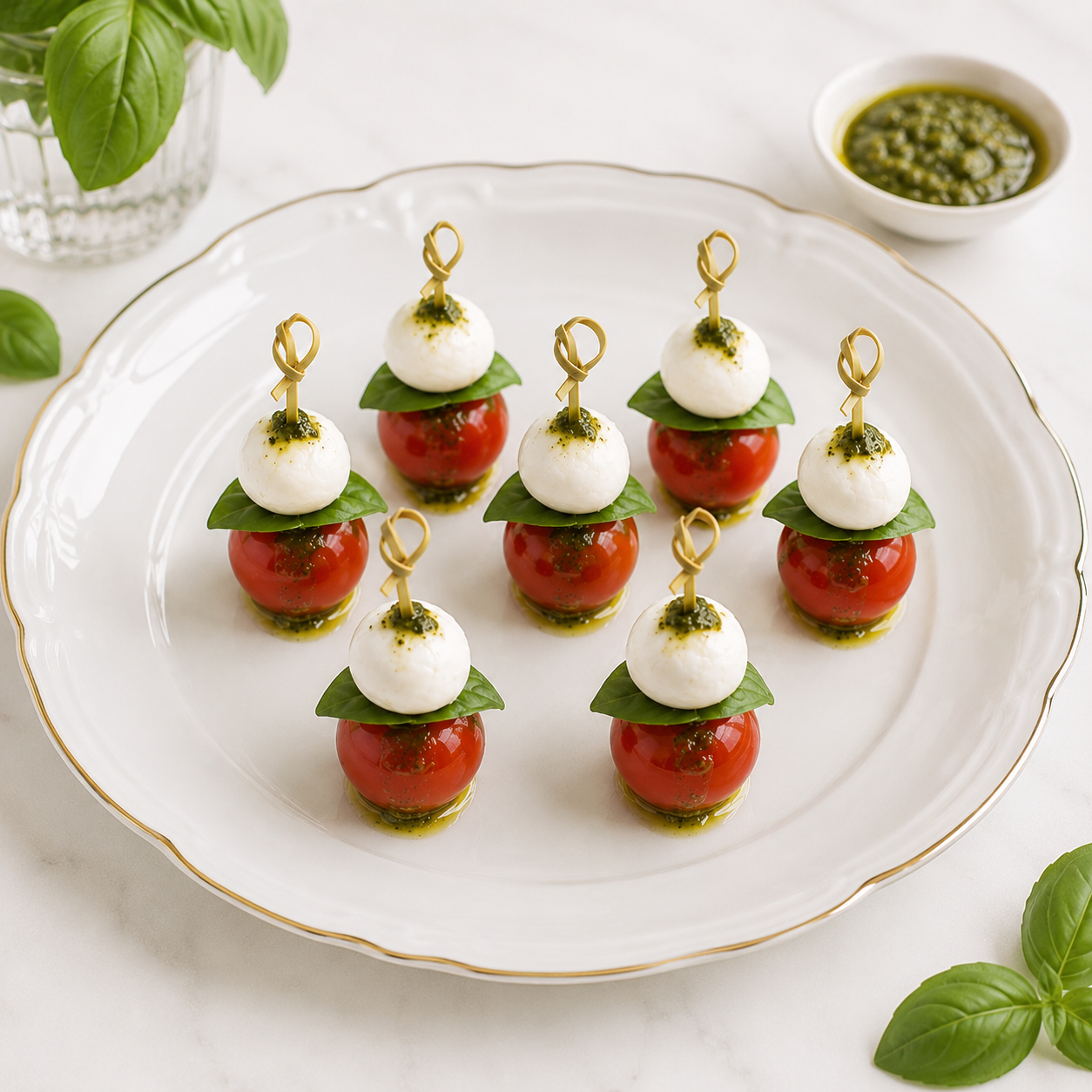 baby mozzarella with cherry tomatoes