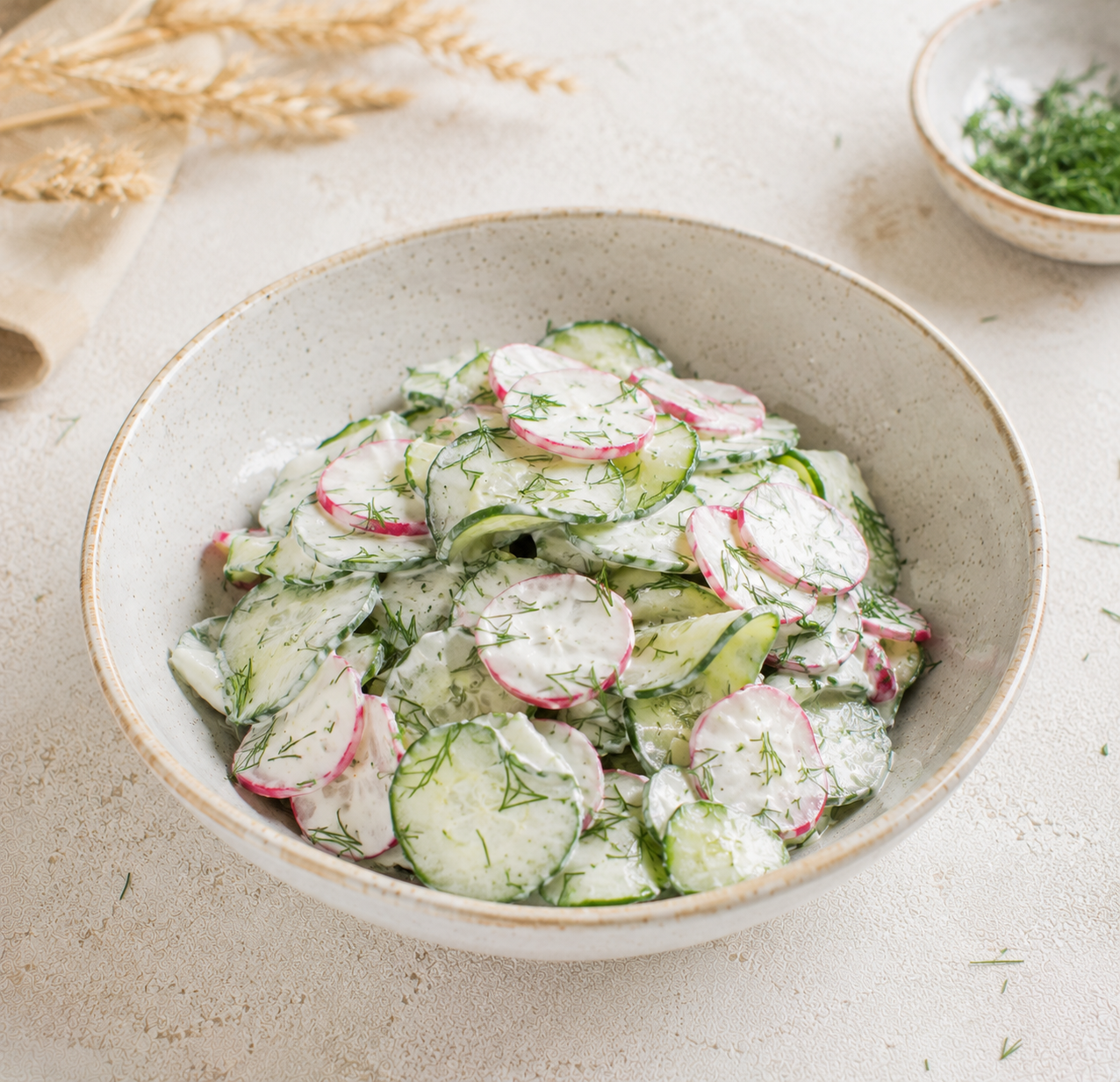 cucumber & radish salad with dill