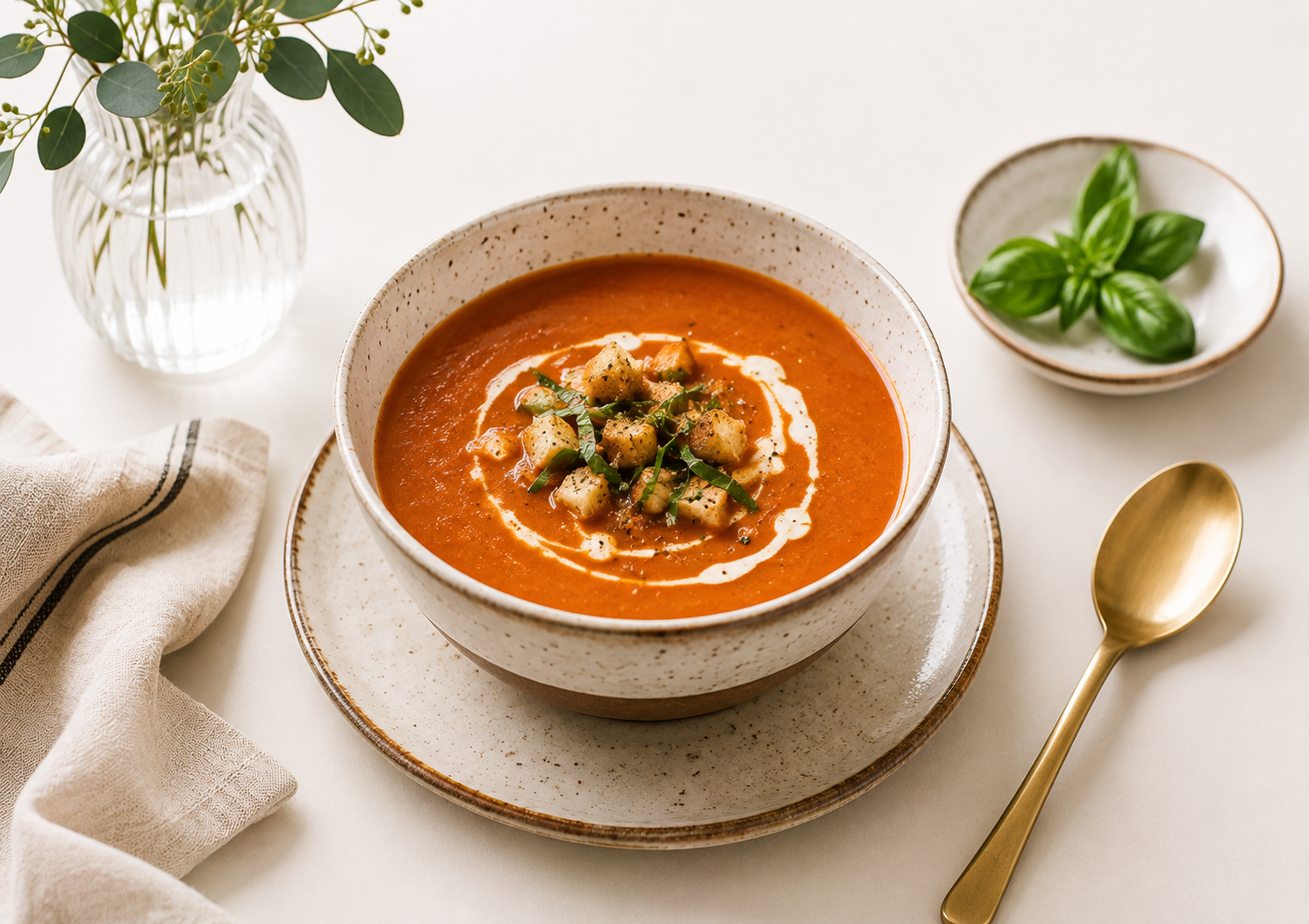 Roasted Tomato Basil Soup