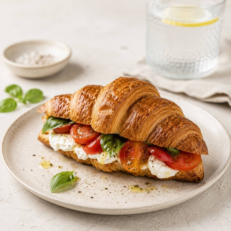 Baby mozzarella & cherry tomato croissant